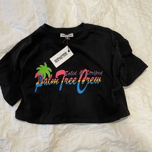 Solid & Striped cropped Palm Tree Crew tee